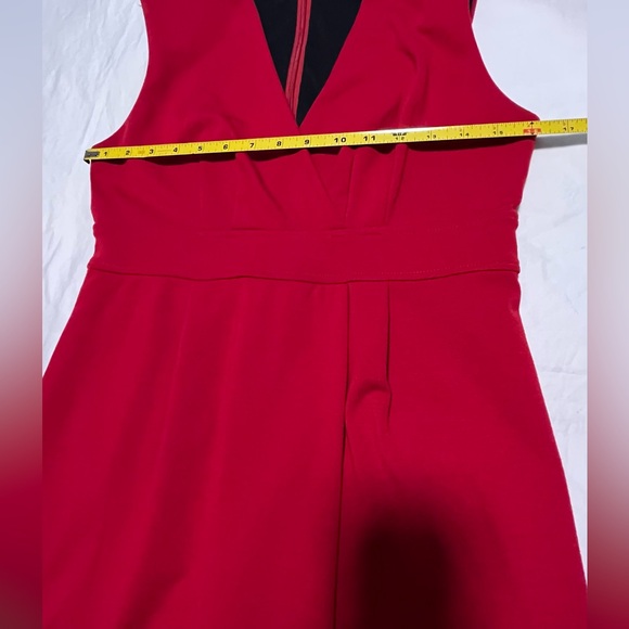 Banana Republic Women’s Dark Red Sleeveless V- Neck Sheath Mini Dress Size 4 - Picture 12 of 14